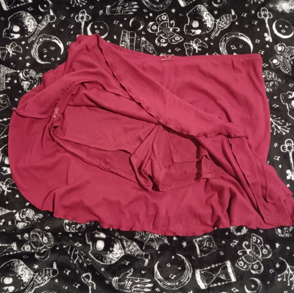 Burgundy Ruffle Skort - Picture 2 of 9